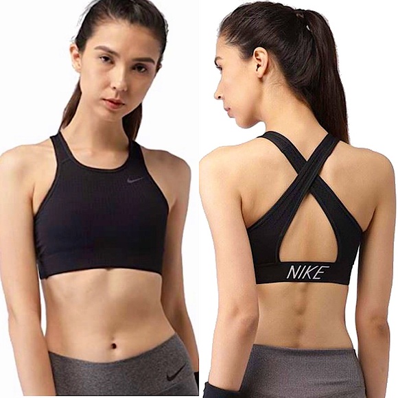 Nike Other - Nike Women's Classic Black Padded Perforated Mesh Sports Bra BQ5815-010 Size S